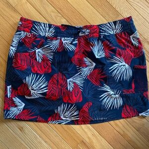 Columbia PFG Red and Blue Tropical Skirt